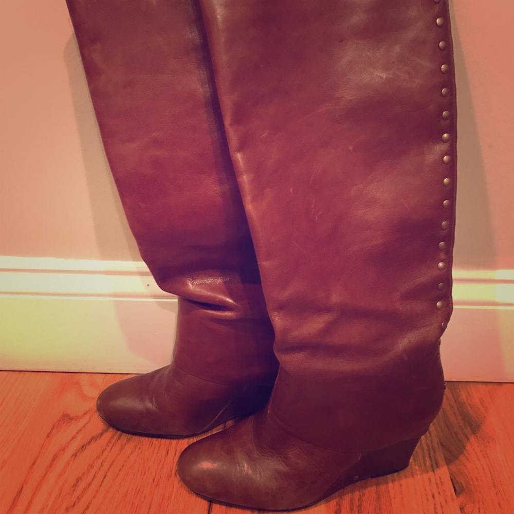 Steven by Steve Madden tall boots wedge heel