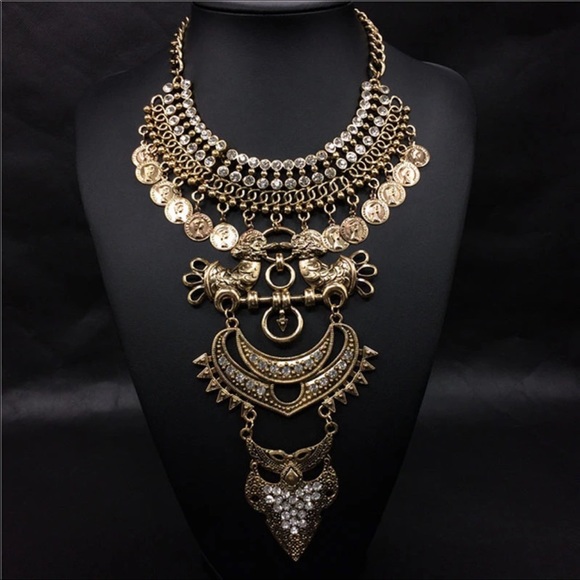 🎉Just In🎉Boho Vintage Gypsy Rhinestone Necklace - Picture 2 of 4