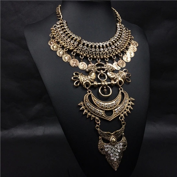 🎉Just In🎉Boho Vintage Gypsy Rhinestone Necklace - Picture 3 of 4