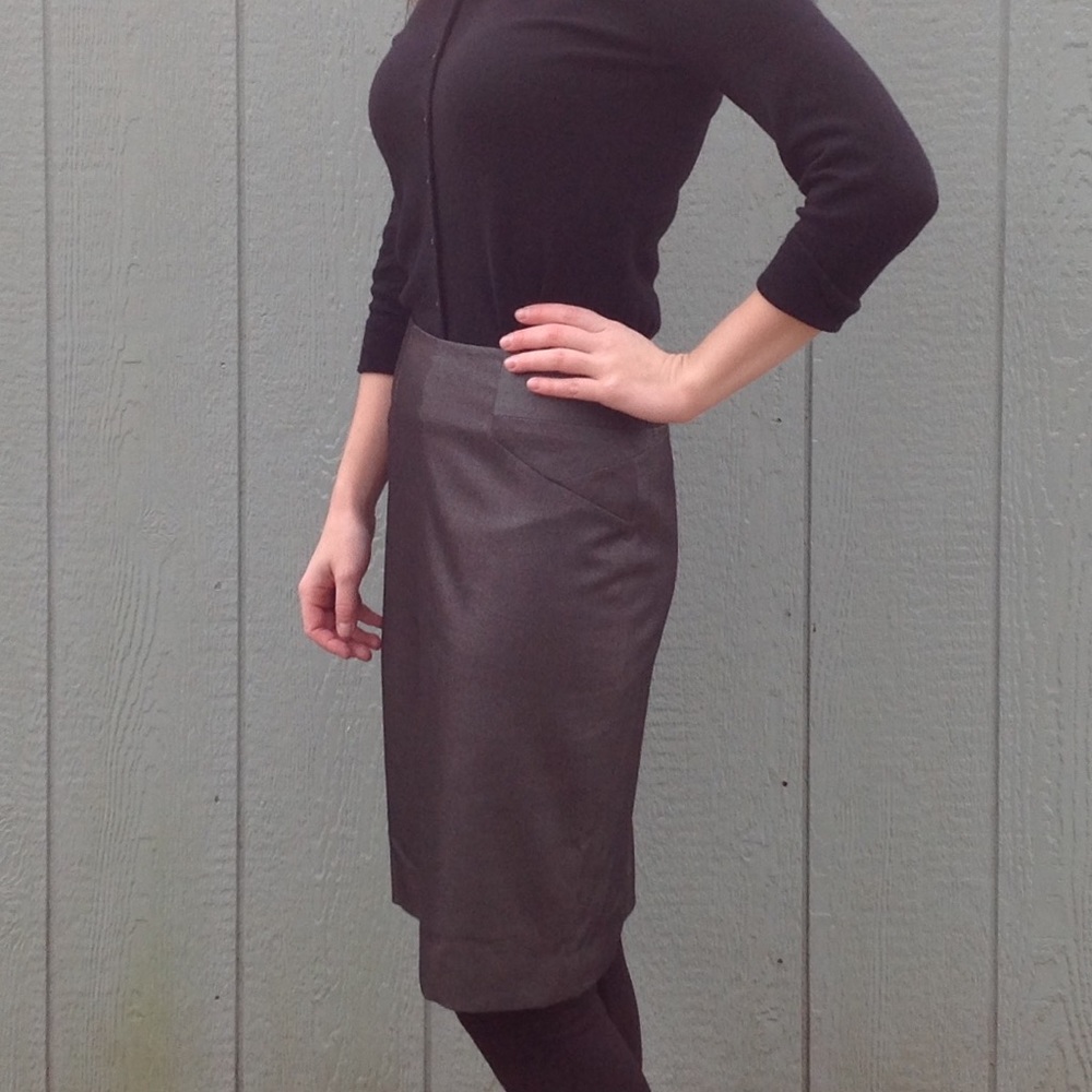 Professional Gray Pencil Skirt by Anne Klein