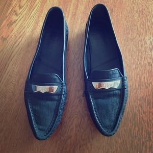 Christian Dior Black Canvas Loafers