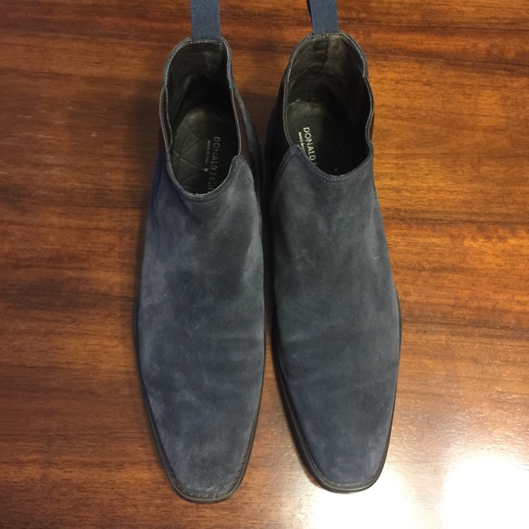 Donald j pliner men Sz 12 blue suede boots platon - Picture 3 of 8