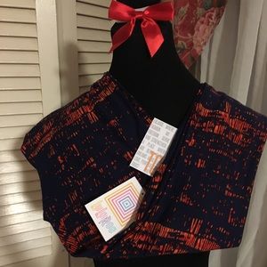 🎄NWT LLR TC LEGGING Navy w/ red & burnt orange🎄
