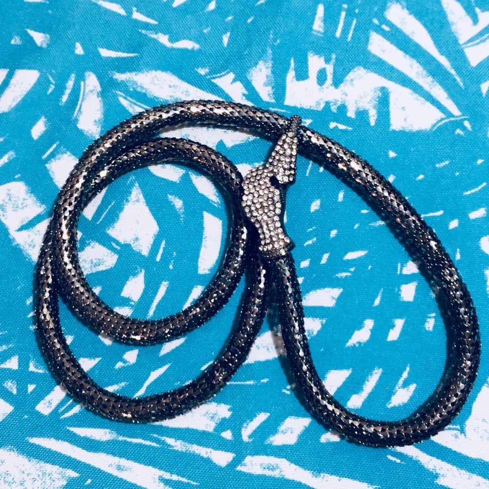 Last One!! Snake Necklace/bracelet Black