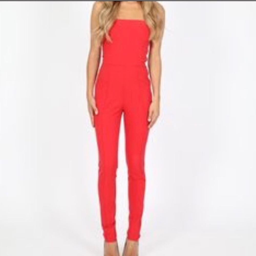 Jessie James Decker Kittenish red jumpsuit
