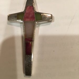 Sterling Cross with inlay