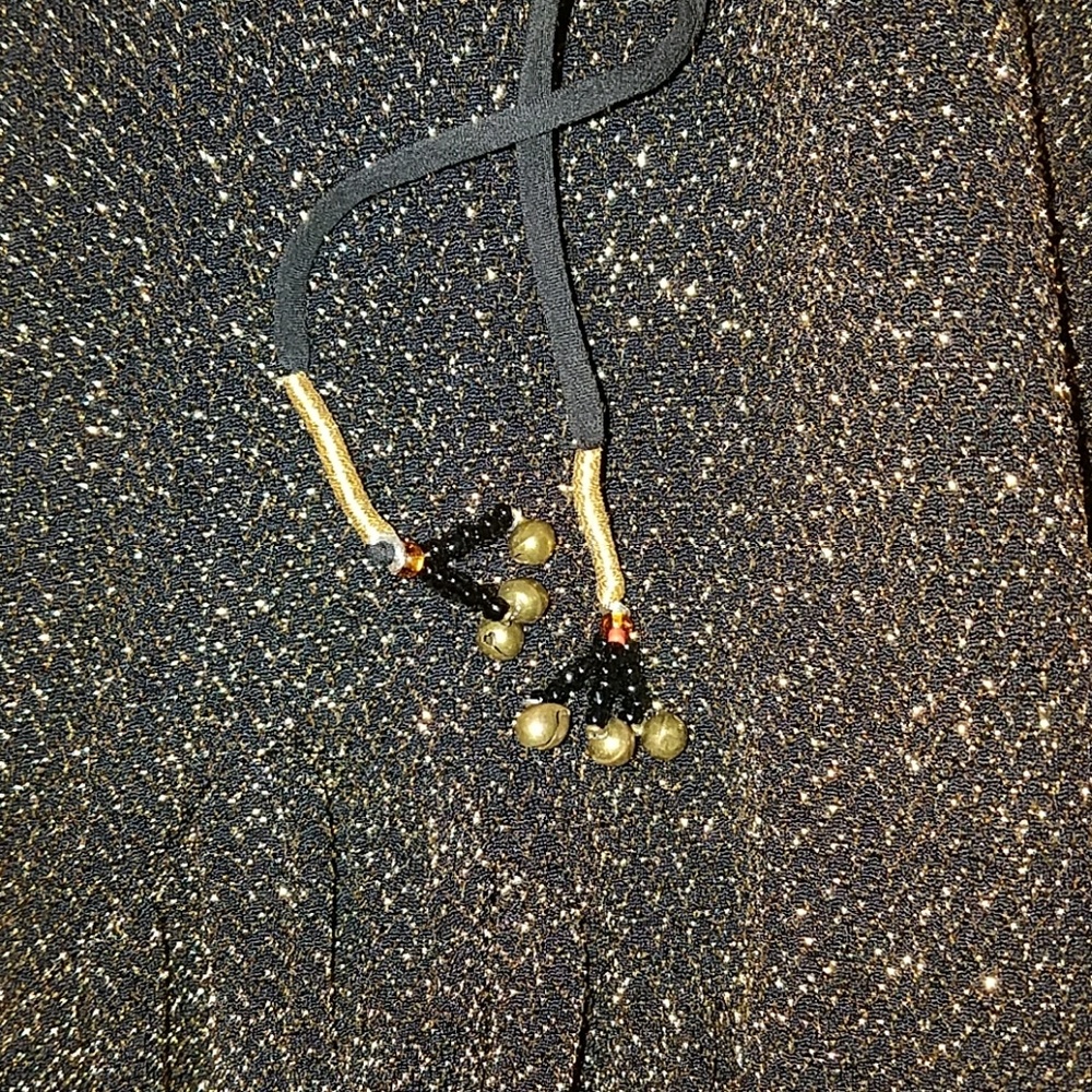 Shimmery gold black fishtail dress - Picture 6 of 7