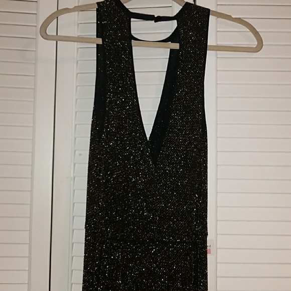 Shimmery gold black fishtail dress - Picture 5 of 7