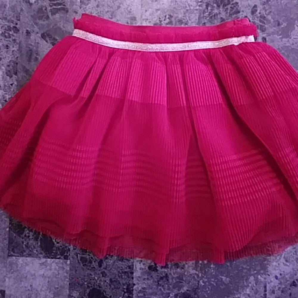 Red tulle skirt
