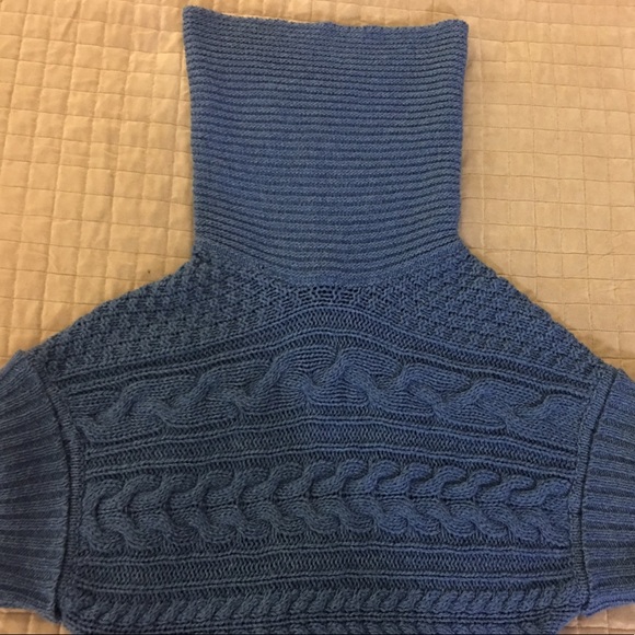 INC Sapphire Blue Cable-knit Turtleneck Sweater - Picture 2 of 4