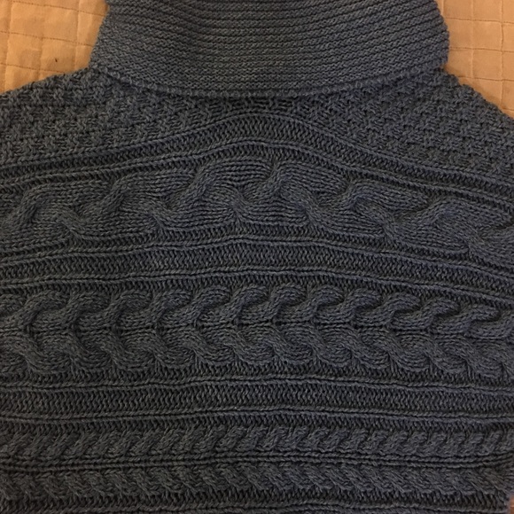 INC Sapphire Blue Cable-knit Turtleneck Sweater - Picture 3 of 4