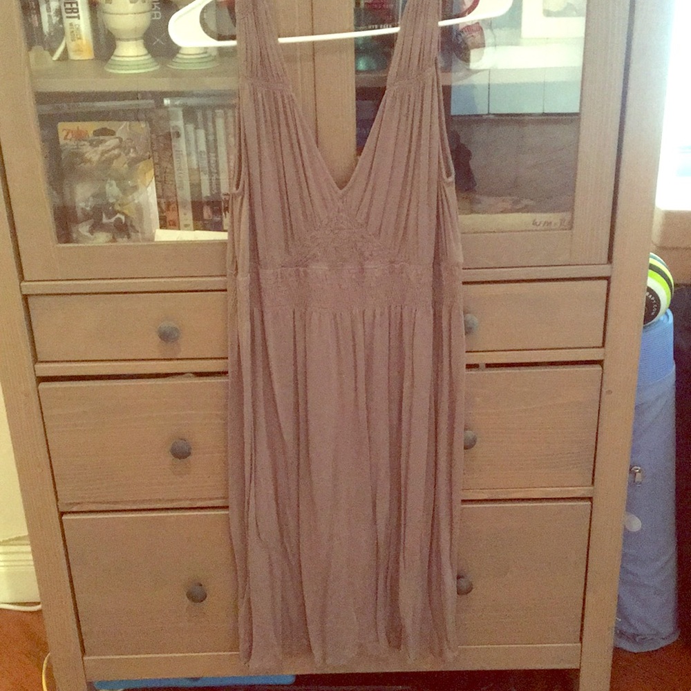 Comfy cotton beige Theory midi dress