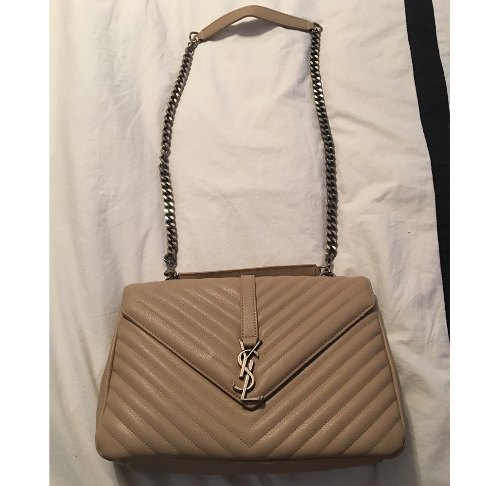 Chevron Tan Chain Bag