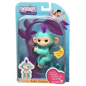 AUTHENTIC WowWee Fingerlings Turquoise Monkey Zoe