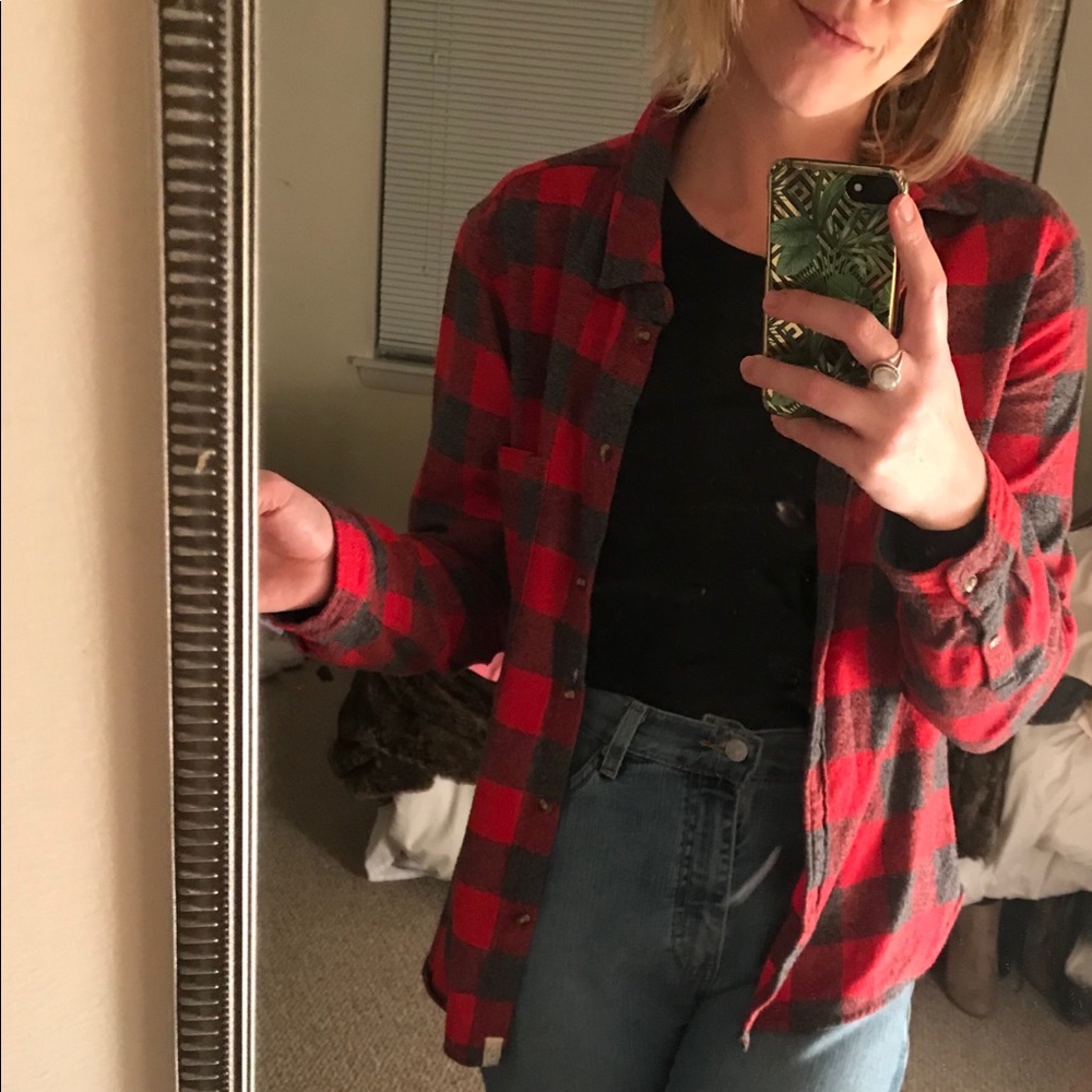 AEO Slim Fit Flannel in Red
