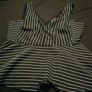 Sleeveless peplum top