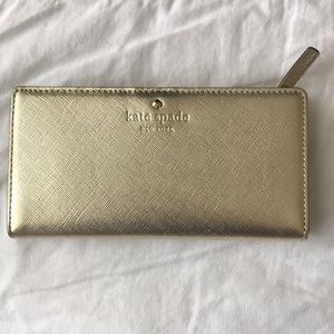 Kate spade gold wallet