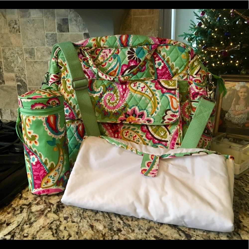 Vera Bradley diaper bag with two accessories