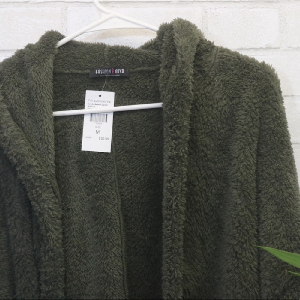 NEW Fashion Nova Green "Cuddle Season" Jacket