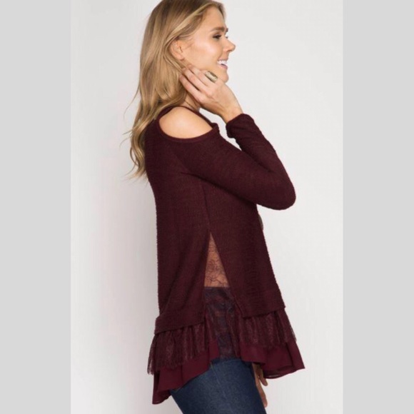 Cold Shoulder Top - Picture 2 of 4