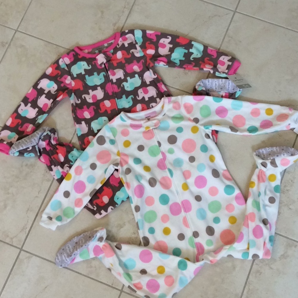 CARTER’S 5T GIRL’S FLEECE BLANKET SLEEPERS