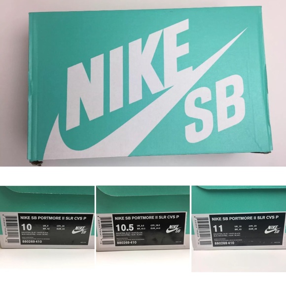NIB Nike SB Portmore II Mens Shoes Sneakers Blue - Picture 8 of 8
