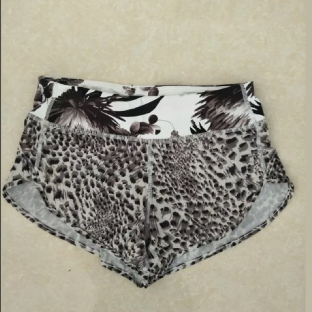 Leopard print Running shorts. NWOT Not Lululemon.