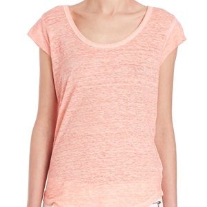 Joie Linen Slub Tee Orange - M