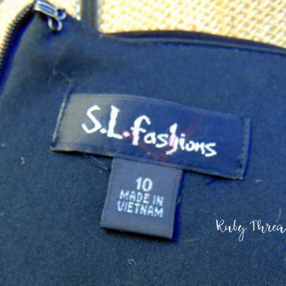 Black and Gold Party Dress Size 10 - Picture 8 of 8