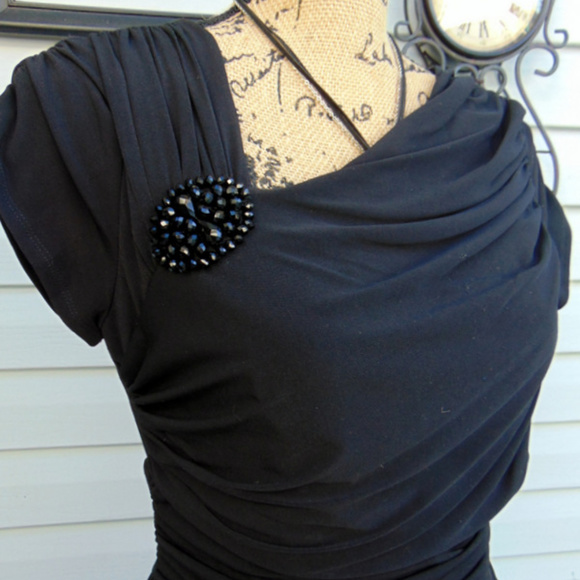 Black and Gold Party Dress Size 10 - Picture 7 of 8