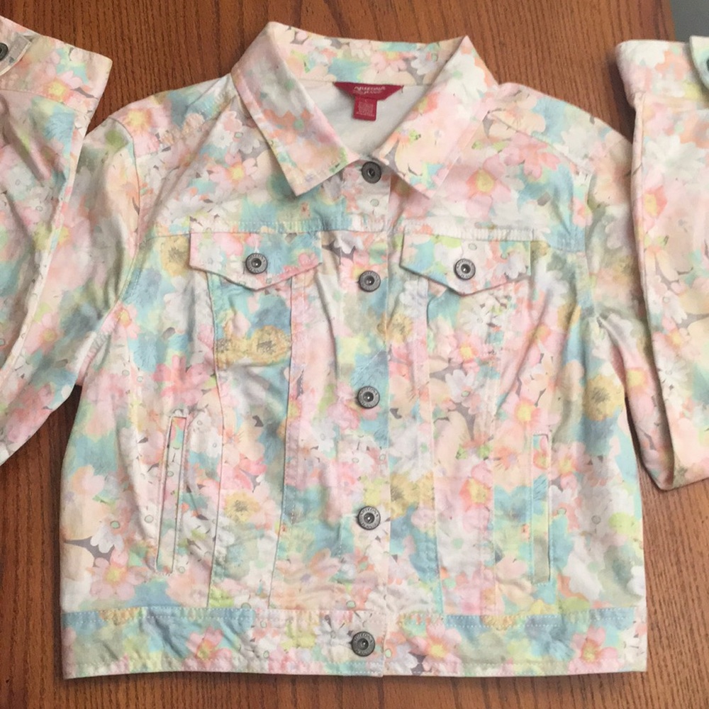 Arizona Floral Pastel Jean Jacket