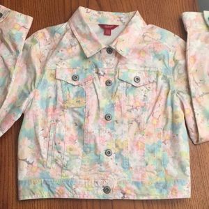 Arizona Floral Pastel Jean Jacket
