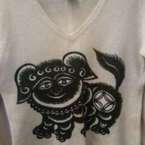 Custo Barcelona Printed Wool Sweater S-M Unique!