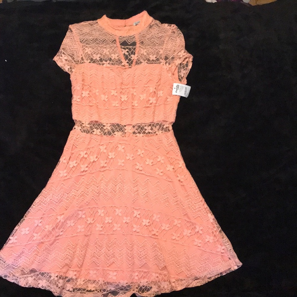 Pink lace dress