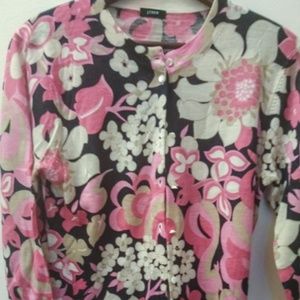 J Crew wool Cardigan Floral Print - Classic