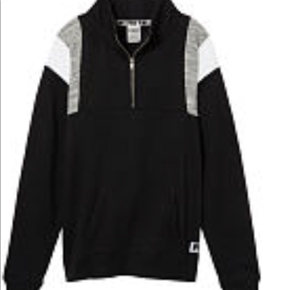 VS PINK BOYFRIEND QUARTER ZIP PULLOVER - Picture 2 of 5