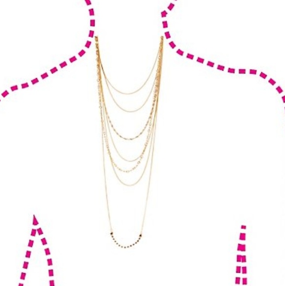 Mixed chain layered necklace - Picture 2 of 2