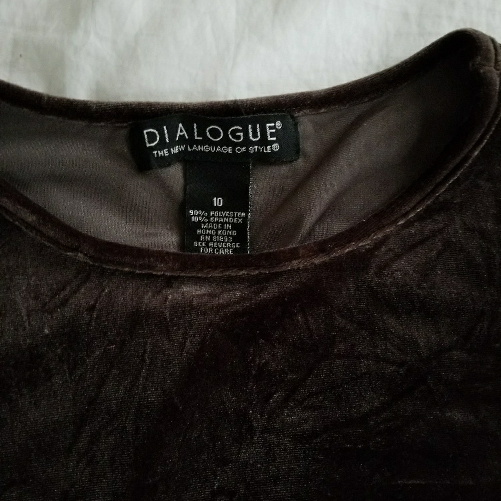 Dark Green Velvet Long Sleeve Shirt - Picture 4 of 6