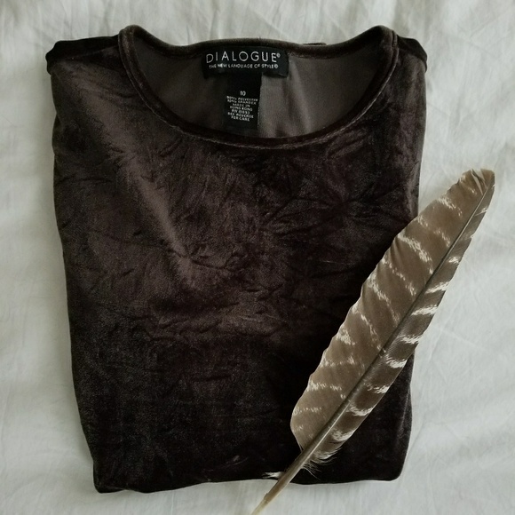 Dark Green Velvet Long Sleeve Shirt - Picture 6 of 6