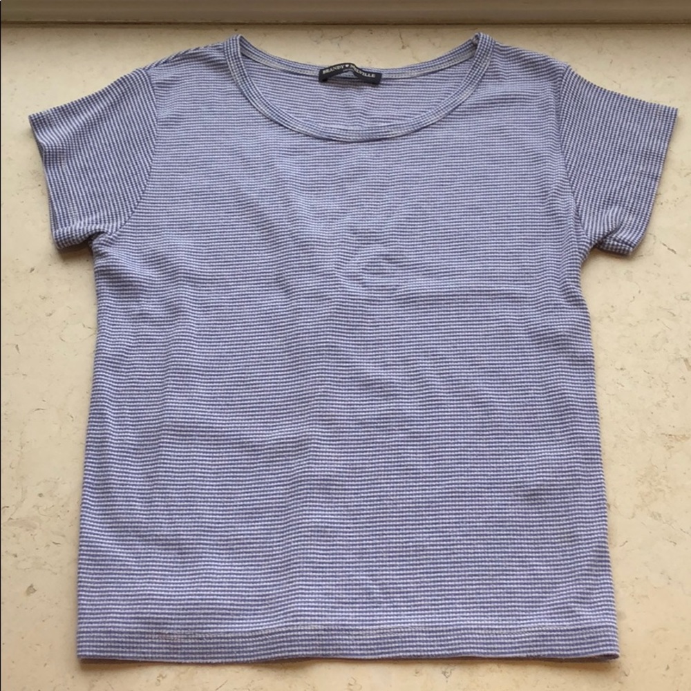 Brandy Melville Purple Stripe Shirt