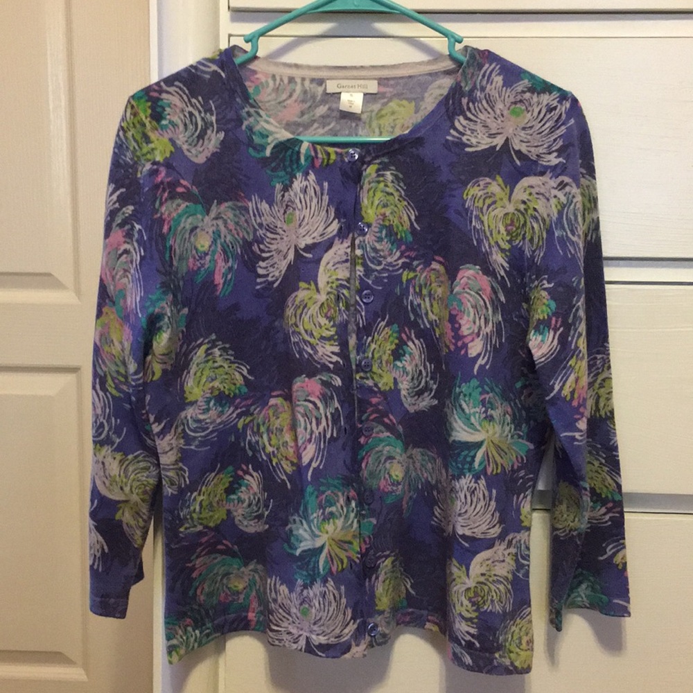 Purple Floral Cardigan