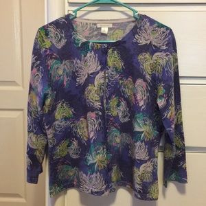 Purple Floral Cardigan