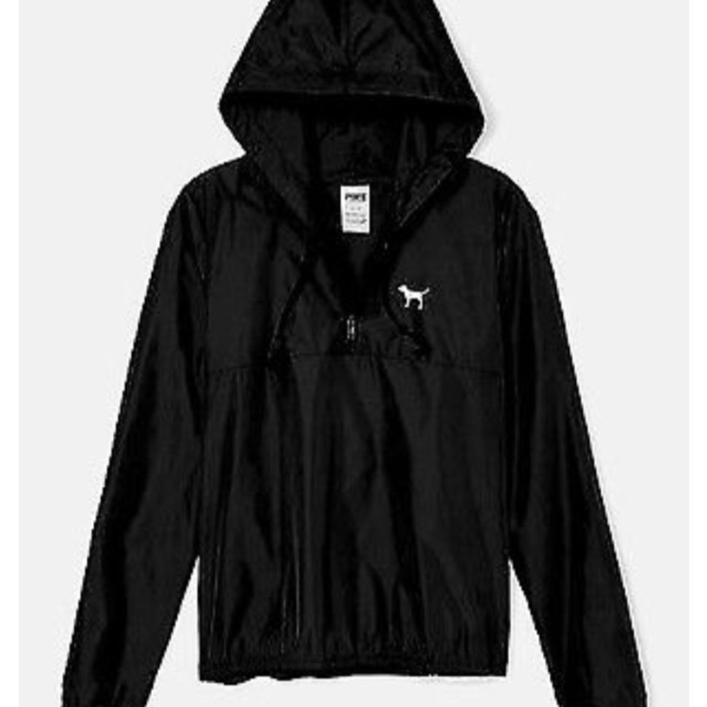 ISO vs pink all black anorak jacket size m