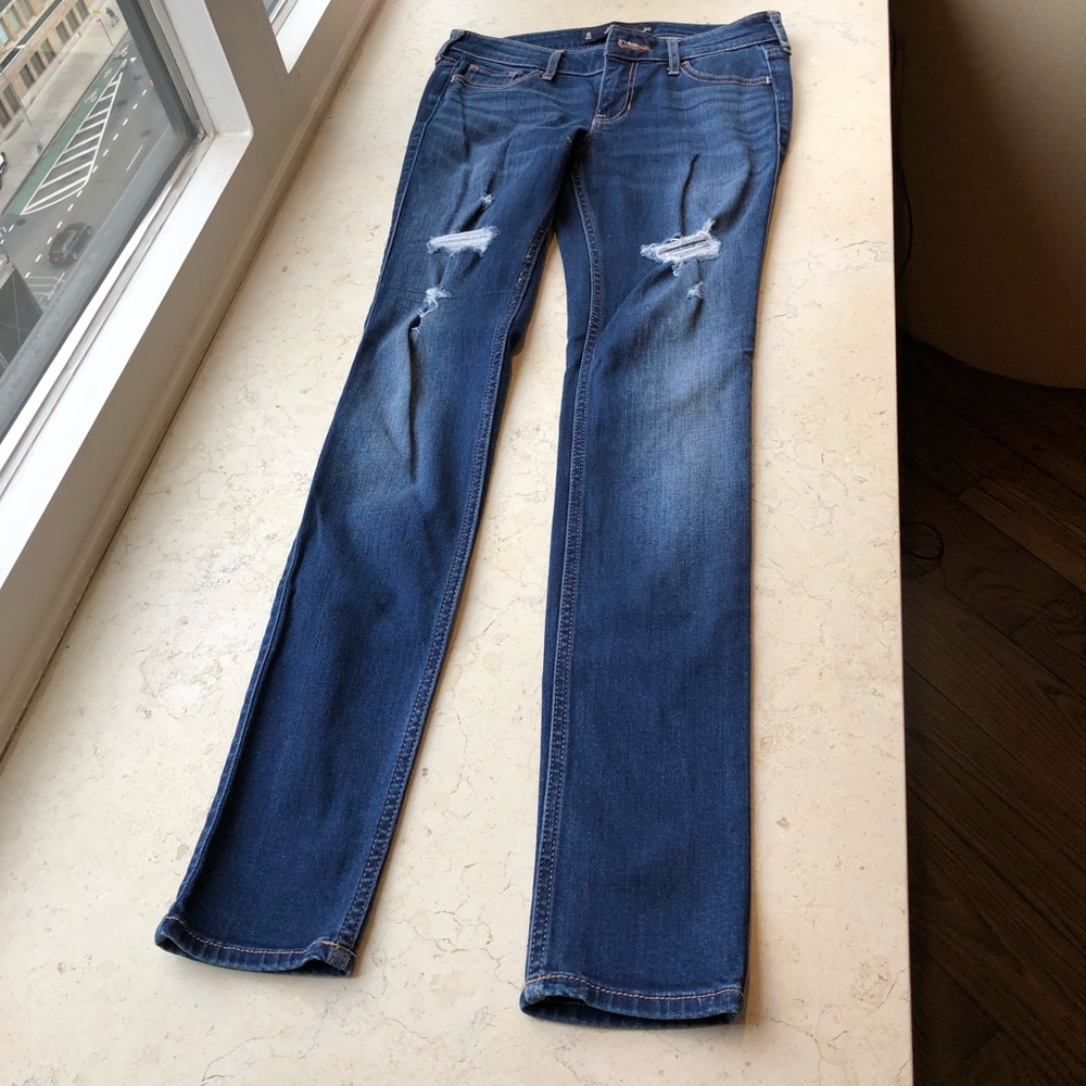 Hollister Dark Denim Ripped Jeans