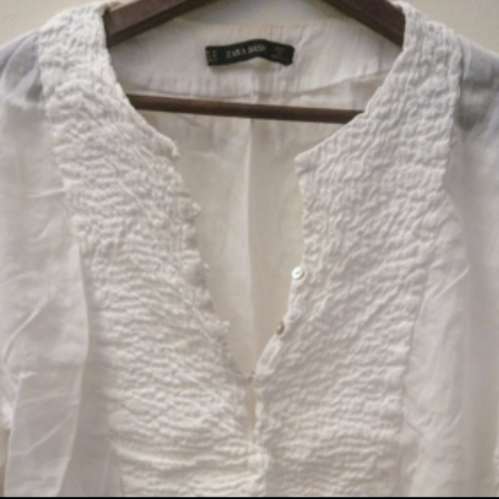 Zara Linen(?) Blouse - Elegant, Flattering