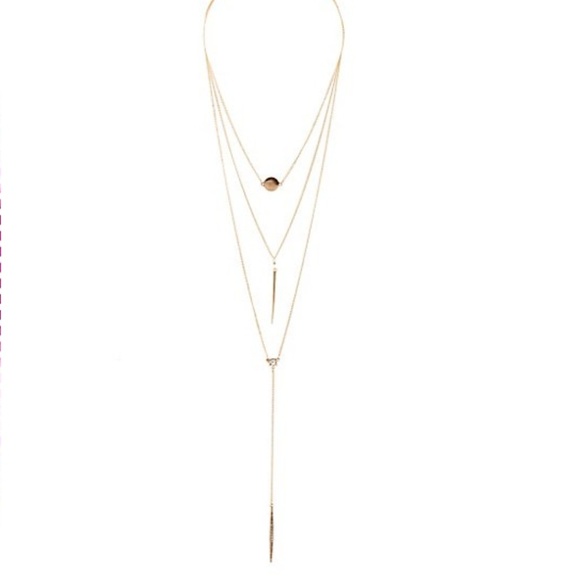 Layered Y chain necklace - Picture 1 of 2