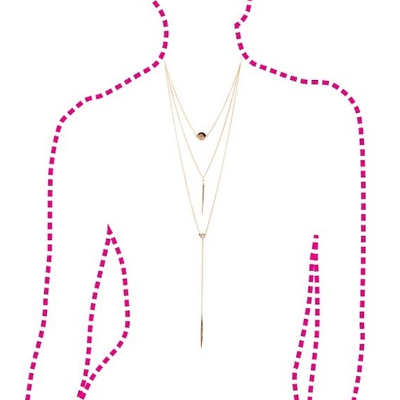 Layered Y chain necklace - Picture 2 of 2