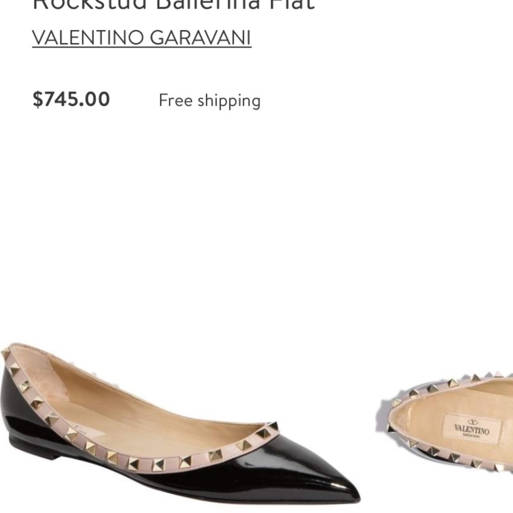 Valentino Ballerina Rockstud Flats