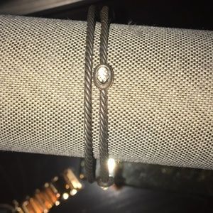 David Yurman bangles with crystal