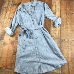 🤰🏻 Chambray / denim Maternity Dress
